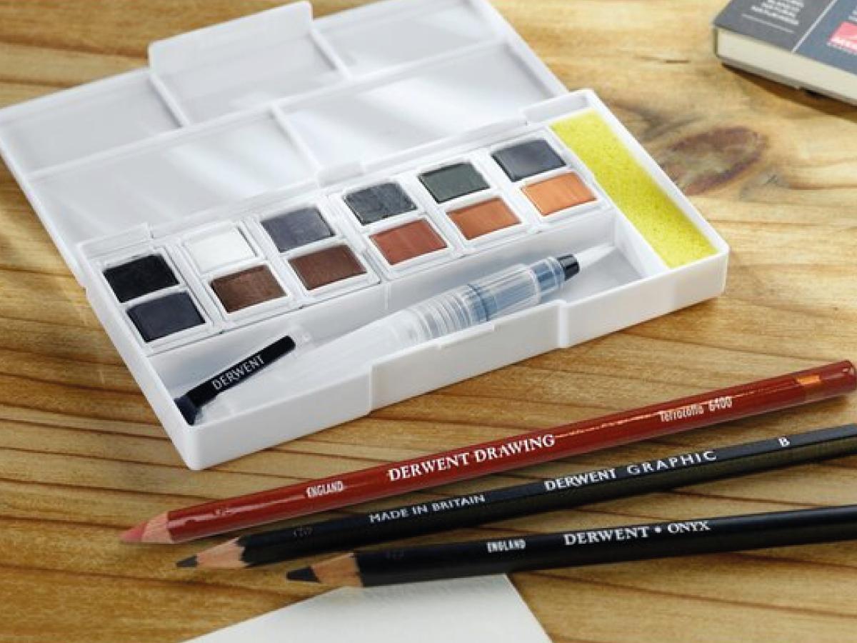 DERWENT SHADE AND TONE PAINT PAN MIXED MEDIA SET 3