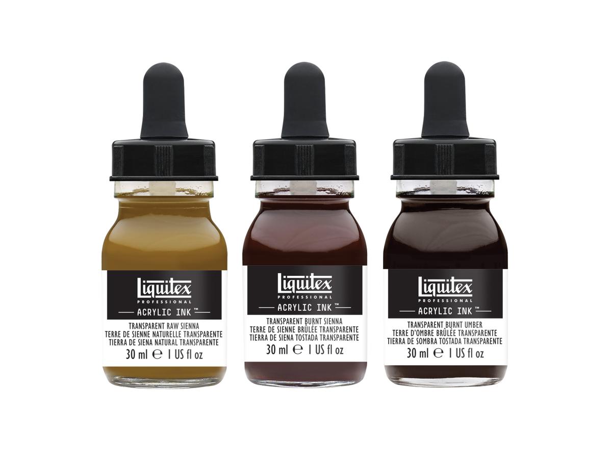LIQUITEX ARTIST ACRYLTINTE SET 3X30ML TRANSPARENT 3