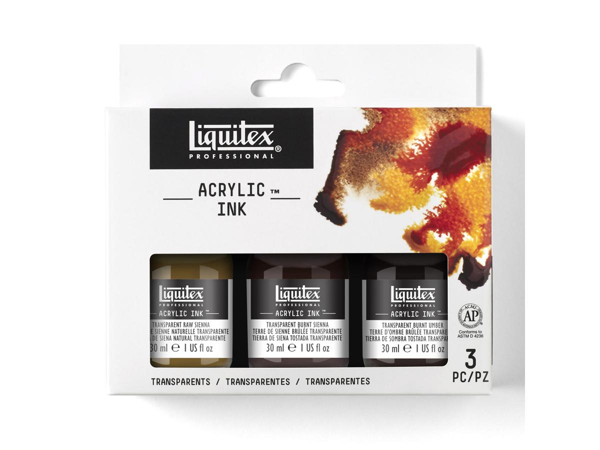 LIQUITEX ARTIST ACRYLTINTE SET 3X30ML TRANSPARENT 4