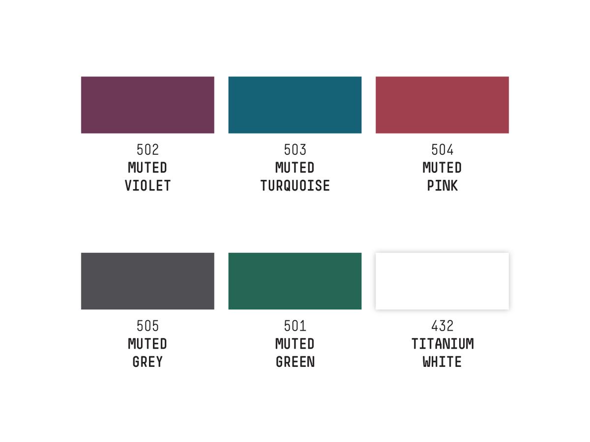 LIQUITEX ARTIST ACRYLIC INK SET 6X30ML  MUTED/WHITE 2