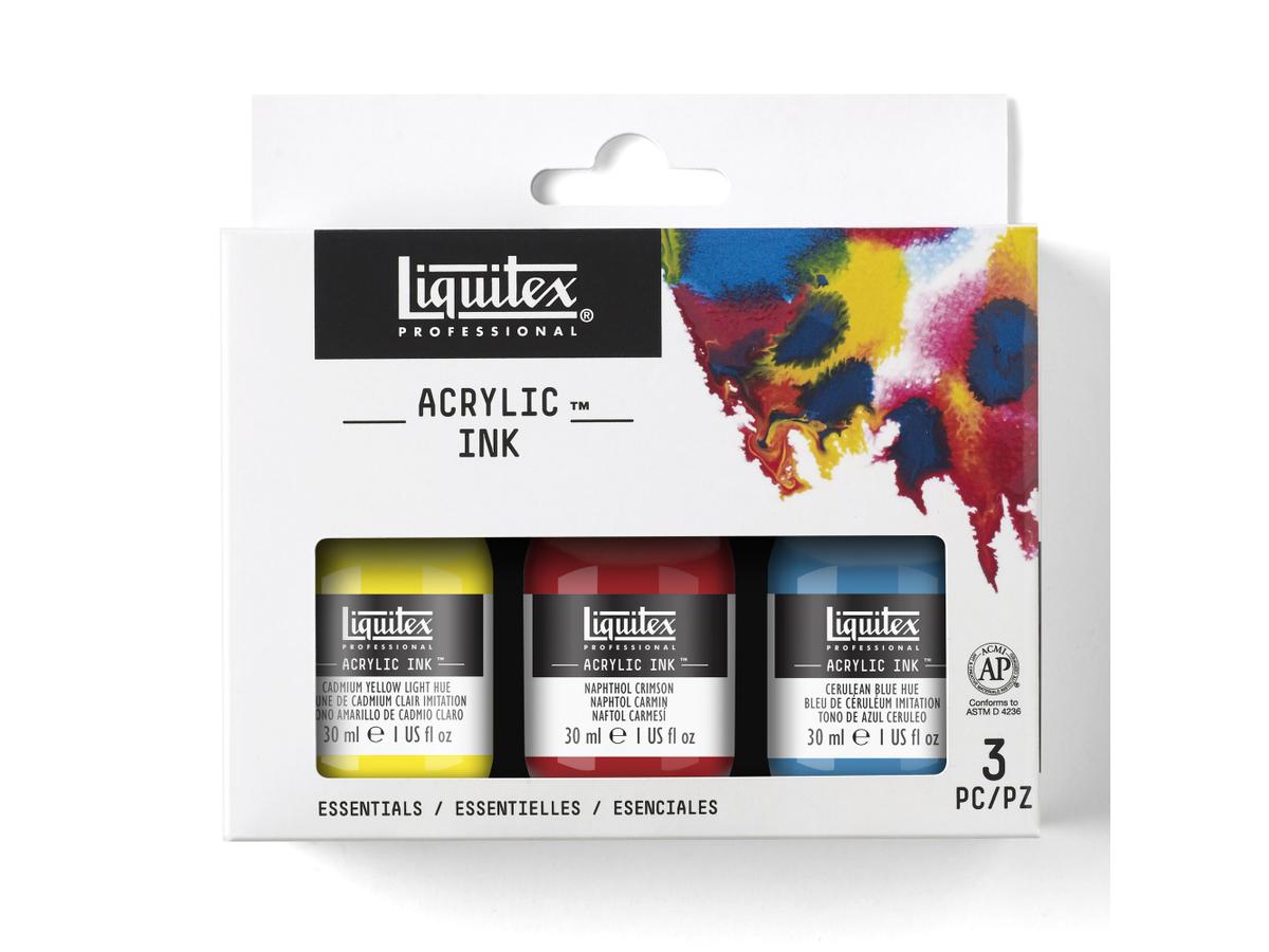 LIQUITEX ARTIST ACRYLIC INK SET 3X30ML ESSENTIALS 4