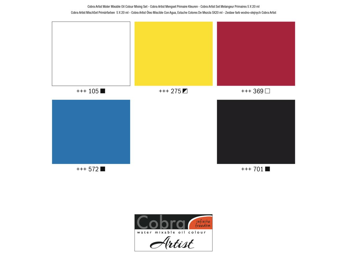 COBRA  ARTIST ÖLFARBEN SET ZUM MISCHEN 5X20ML 2