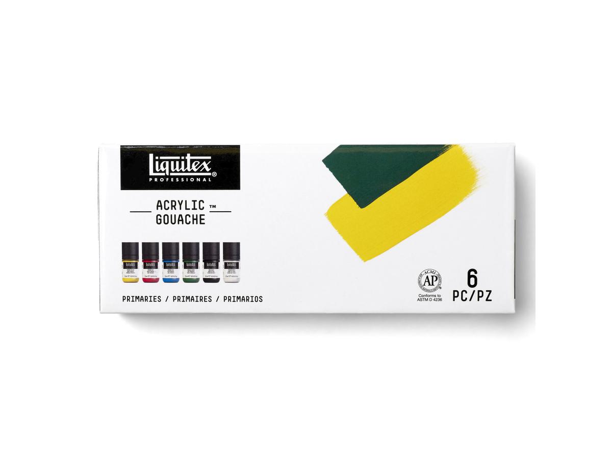 LIQUITEX ACRYLIC GOUACHE SET 6X22ML PRIMÄRFARBEN 3