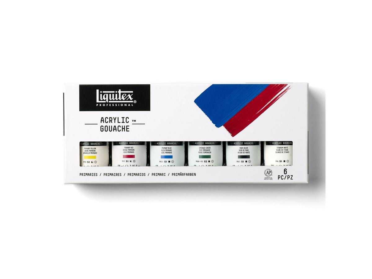 LIQUITEX ACRYLIC GOUACHE SET 6X59ML PRIMÄRFARBEN 3