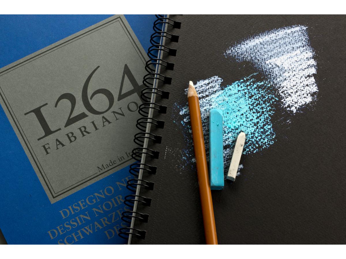 FABRIANO 1264 SCHWARZES ZEICHENPAPIER A3 200GR BLOCK 2