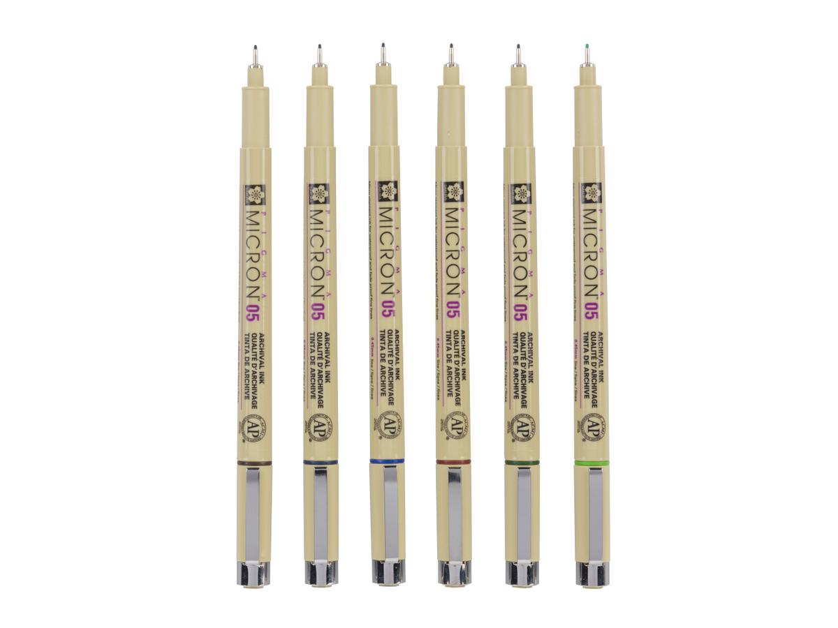 PIGMA MICRON 6 FINELINER SET 0,45MM ERDFARBEN 2