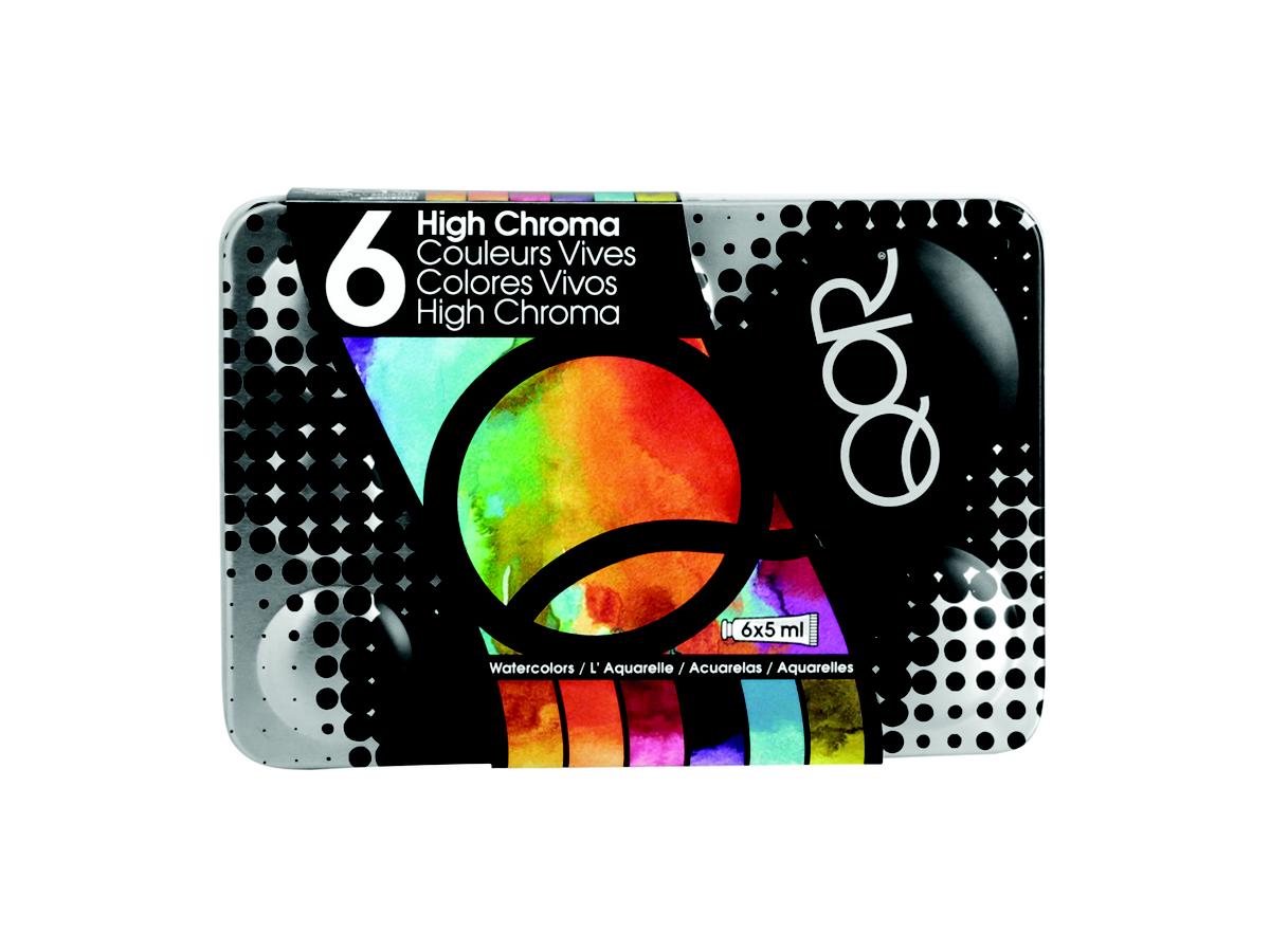 GOLDEN QOR AQUARELLFARBE  6 X 5 ML EINFÜHRUNGS SET HIGH CHROMA 2
