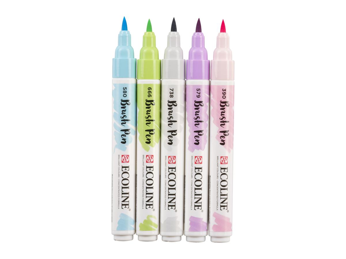 TALENS ECOLINE BRUSH PEN SET 5 PASTEL 3