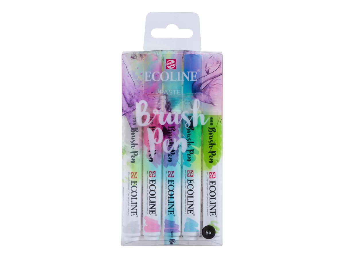 TALENS ECOLINE BRUSH PEN SET 5 PASTEL 4