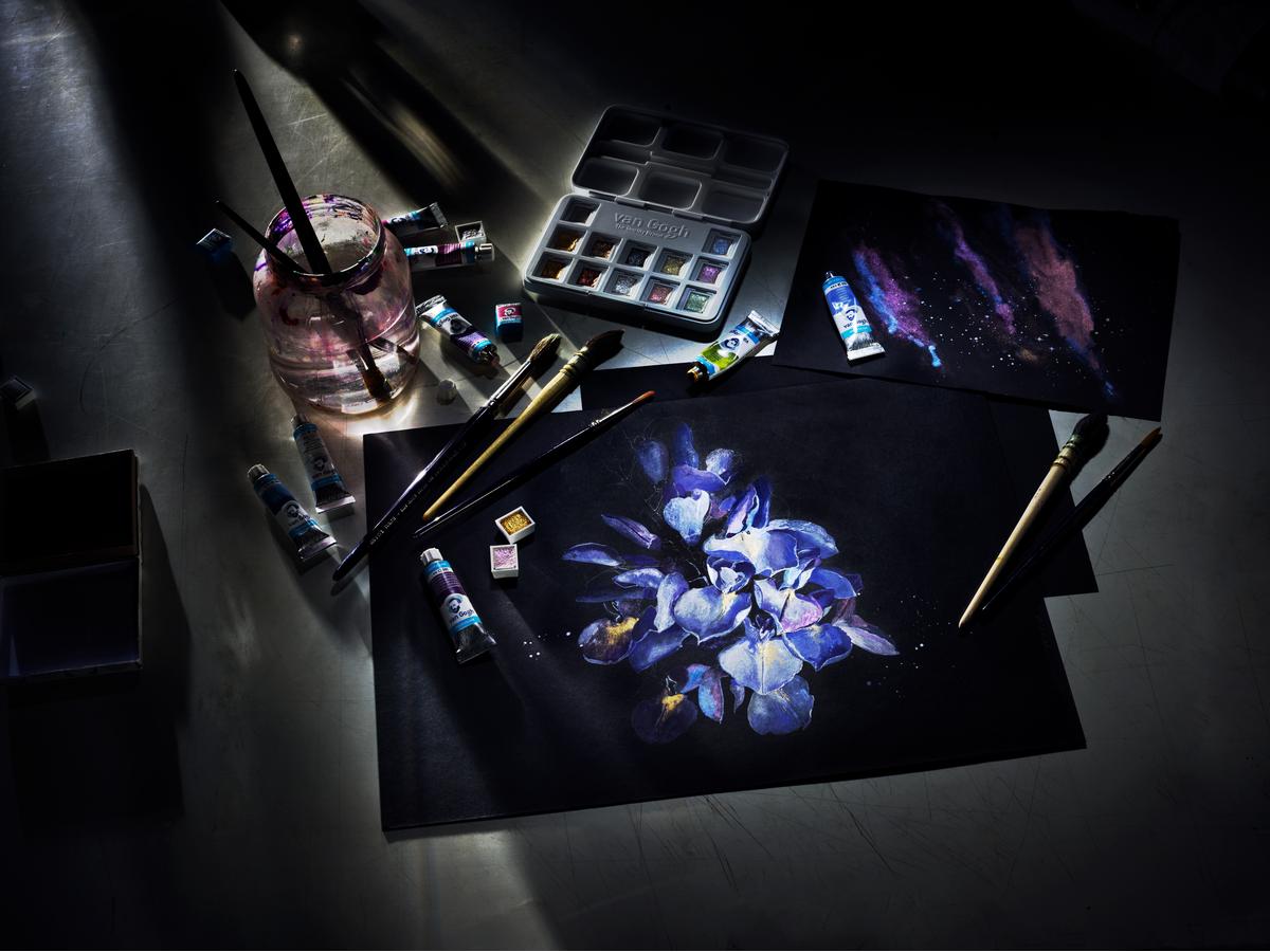 VAN GOGH AQUARELLPAPIER A4 SCHWARZ 360GR BLOCK 2