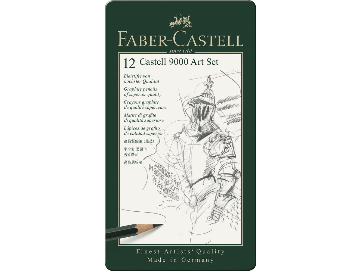 FABER-CASTELL 9000 BLEISTIFTSET PROFESSIONAL 12 STÜCK 3
