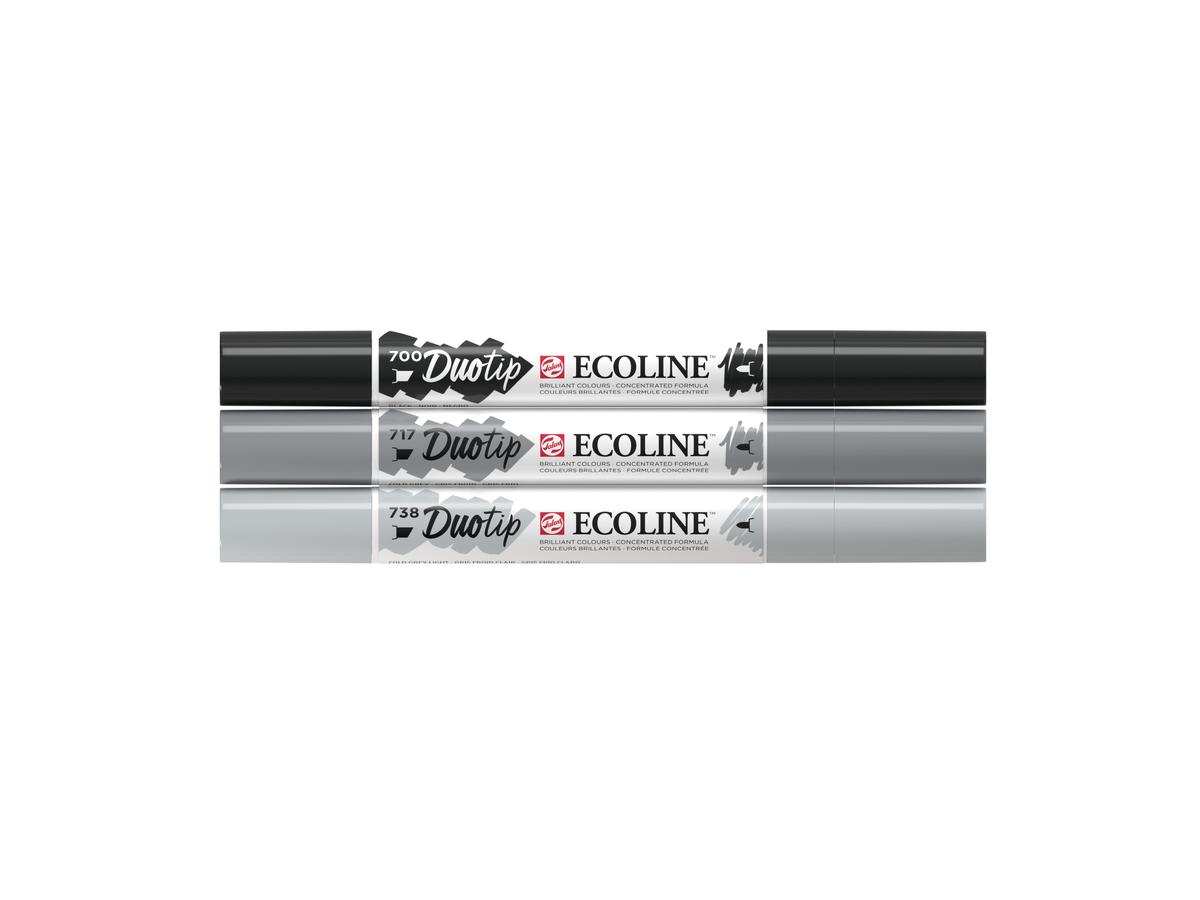 TALENS ECOLINE DUOTIP MARKER SET SCHWARZ UND GRAU 3 STÜCK 3