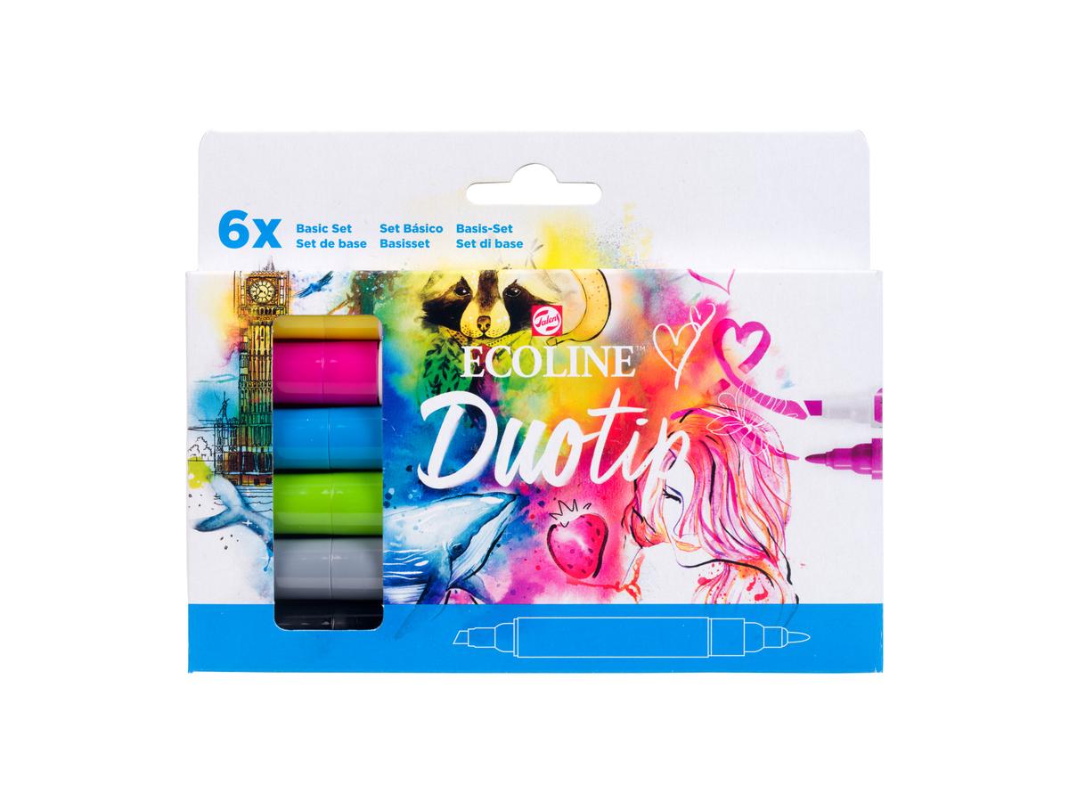 TALENS ECOLINE DUOTIP MARKER SET BASIS 6 STÜCK 4