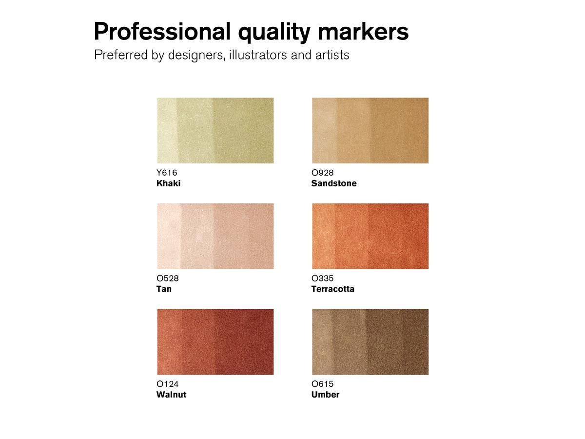 WINSOR & NEWTON PROMARKERSET EARTH TONES 6X
 2