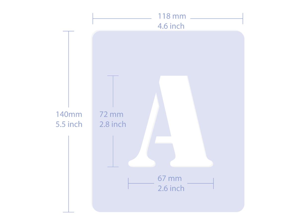 QBIX SCHABLONEN ALPHABET SET 26 STÜCK 7CM SERIF 4
