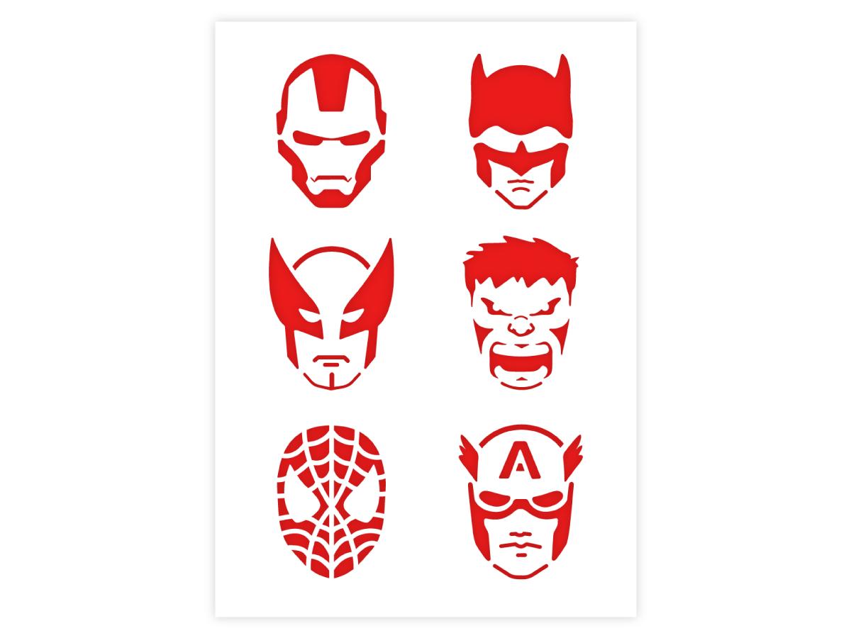 QBIX SCHABLONEN SET A3: ICON2 SUPERHEROS 2