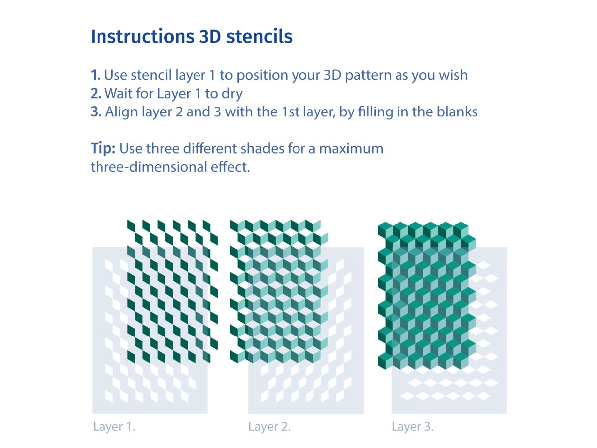 QBIX SCHABLONE 3D PATTERNS 2: BLOCK A3 3
