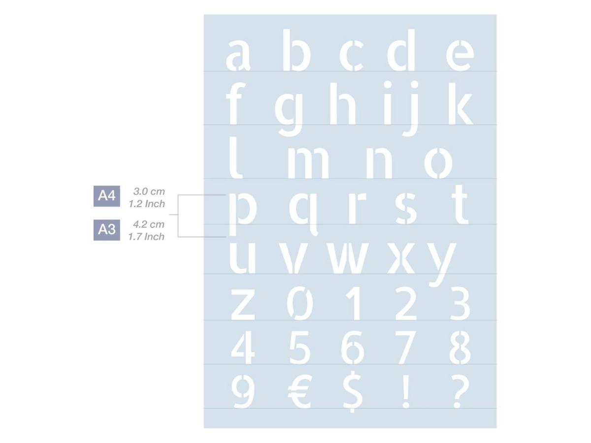 QBIX SCHABLONEN MODERN SET A4 4