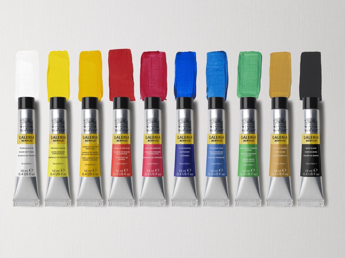 WINSOR & NEWTON GALERIA  ACRYLFARBEN SET 10X12ML  2