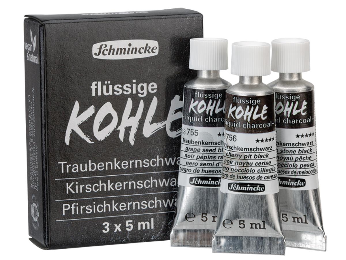 SCHMINCKE FLÜSSIGE KOHLE SET 3X5ML 2