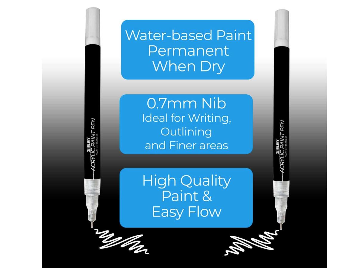 ZIELER PAINT MARKER SET 0,7MM SPITZE WEISS 2 STÜCK 2
