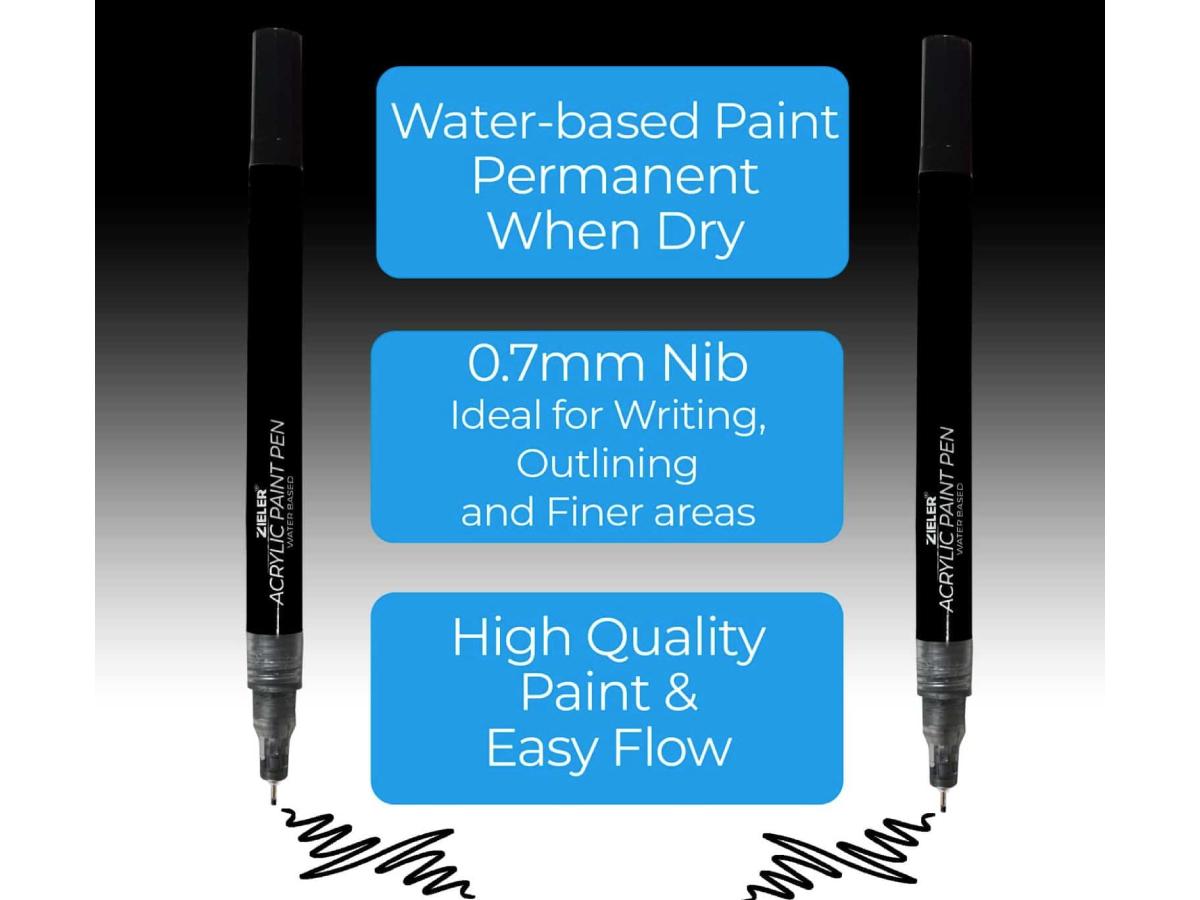 ZIELER PAINT MARKER SET 0,7MM SPITZE SCHWARZ 2 STÜCK 2