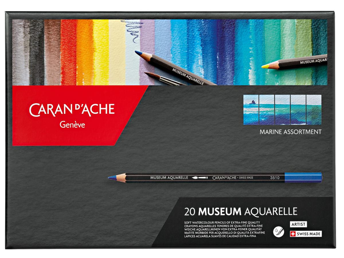 CARAN D'ACHE MUSEUM AQUARELLSTIFTE 20 STÜCK MARINE 3