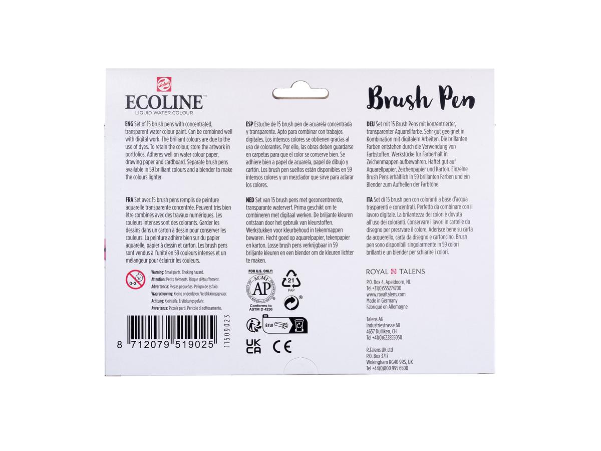 TALENS ECOLINE BRUSH PEN SET 15 4