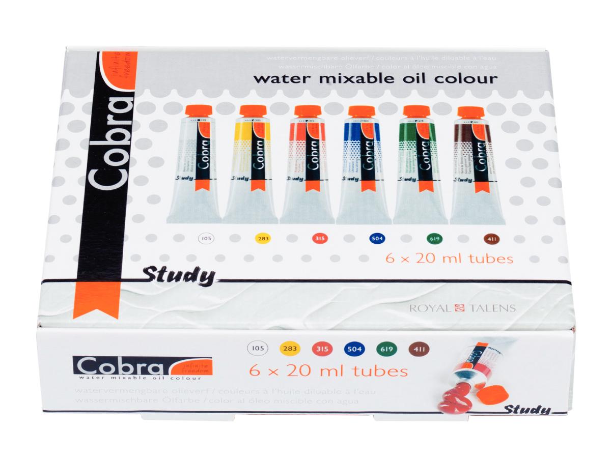 COBRA STUDY WASSERMISCHBARE ÖLFARBEN SET 6X20ML 3
