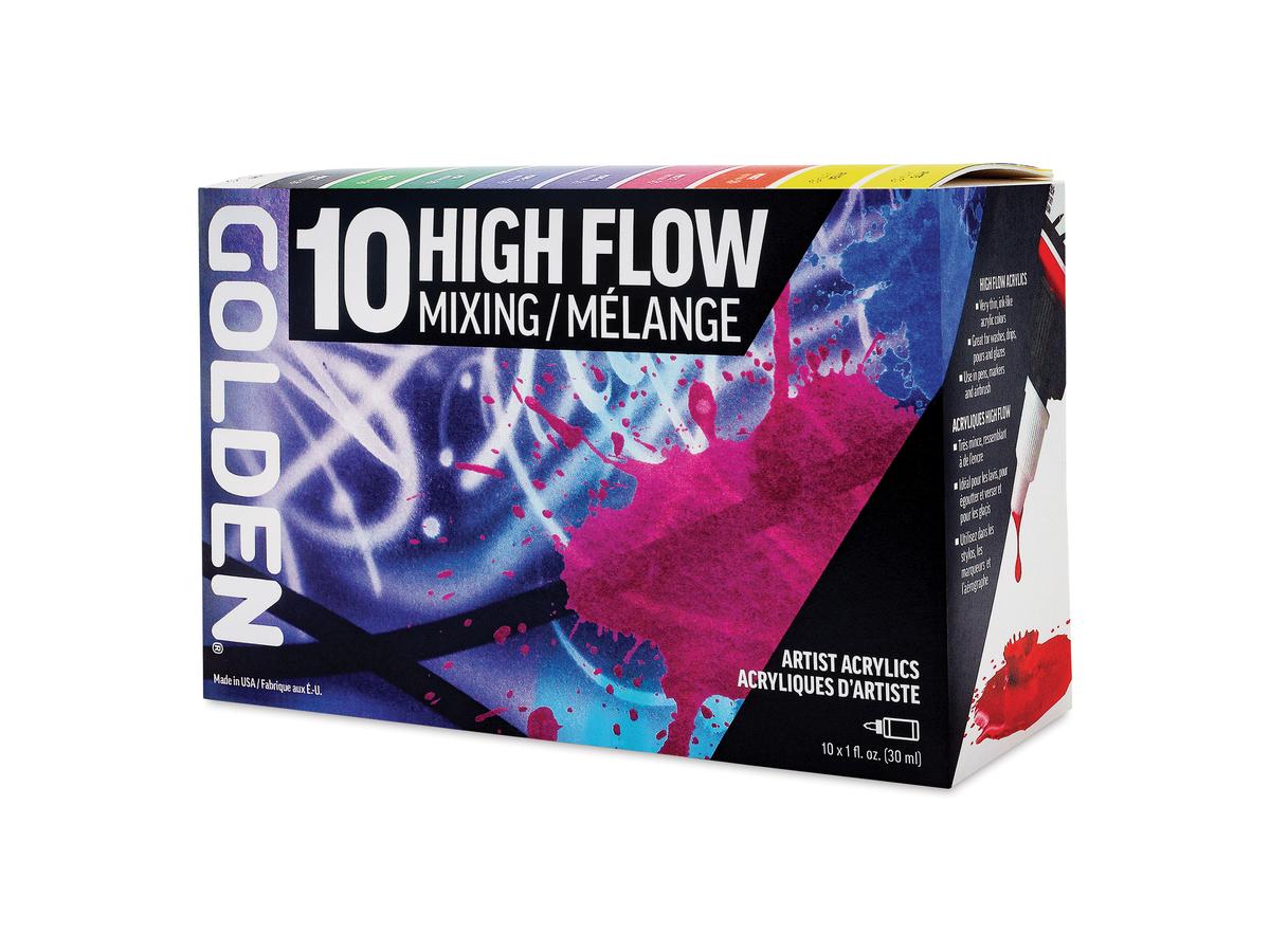 GOLDEN ACRYL HIGH FLOW MIXING SET 10X 30ML 2