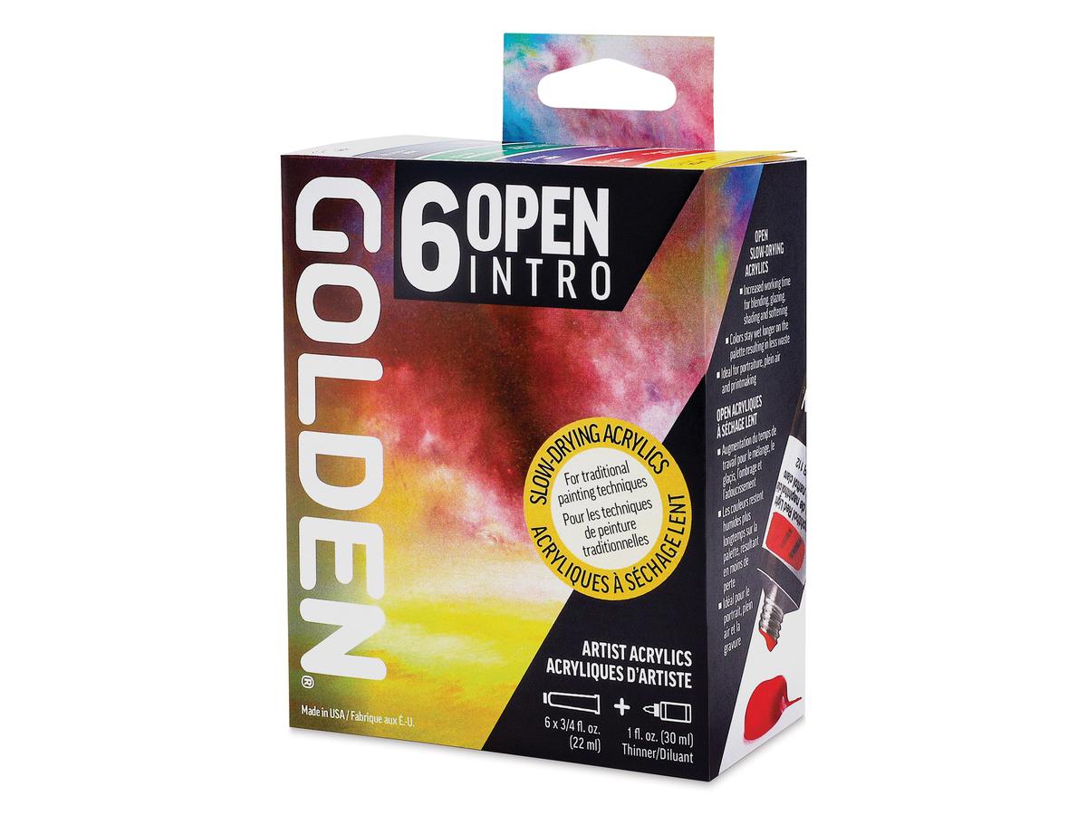 GOLDEN OPEN ACRYL INTRO SET 6X22ML+ OPEN THINNER 2