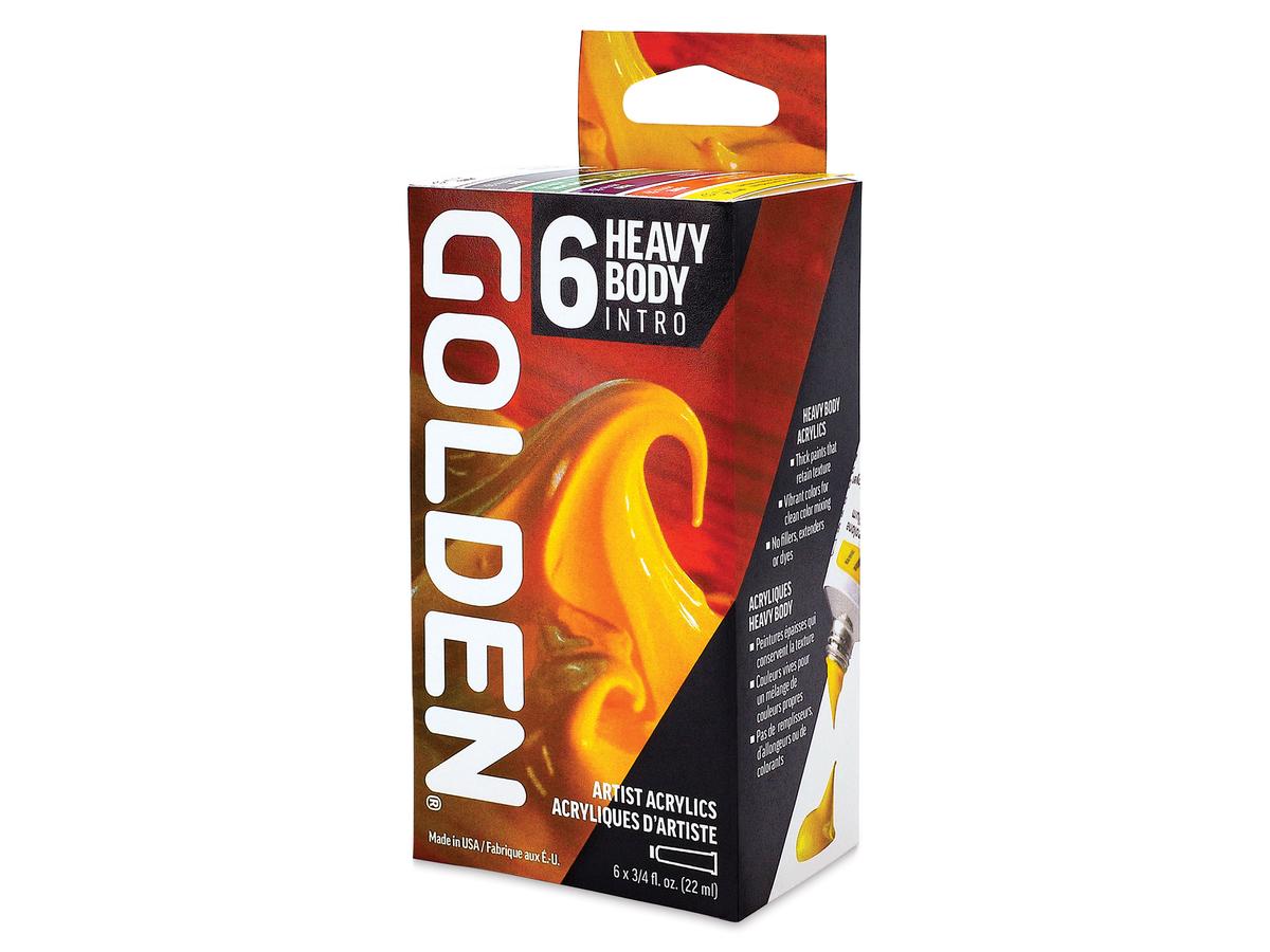 GOLDEN ACRYL HEAVY BODY INTRO SET  6X 22ML 2