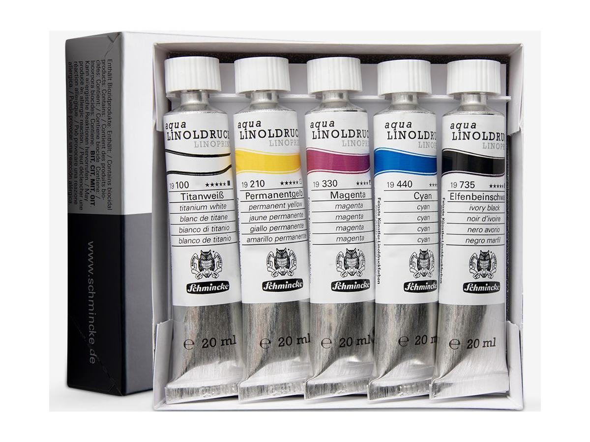 SCHMINCKE AQUA LINOLDRUCK SET 5X20ML 2