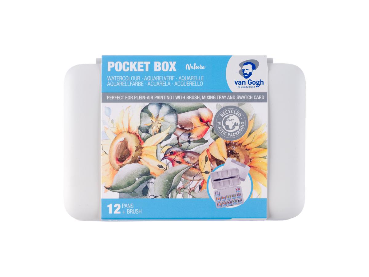 VAN GOGH AQUARELL SET SHADES OF NATURE AQUARELLKASTEN  12x1/2 NÄPFCHEN  + PINSEL 3