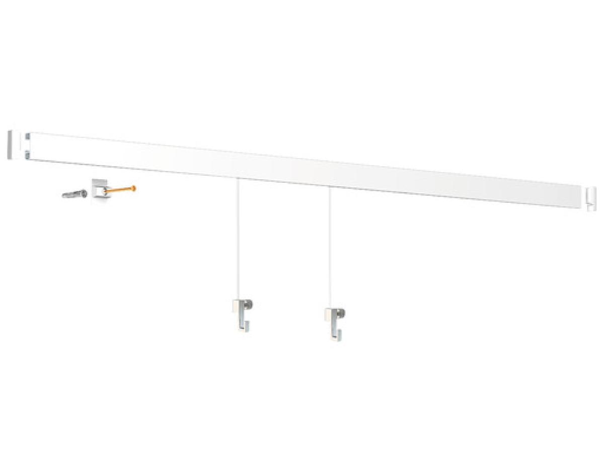 ARTI TEQ KOMPLETTPAKET 200CM KLICK SCHIENE RAL9010 WEISS 2