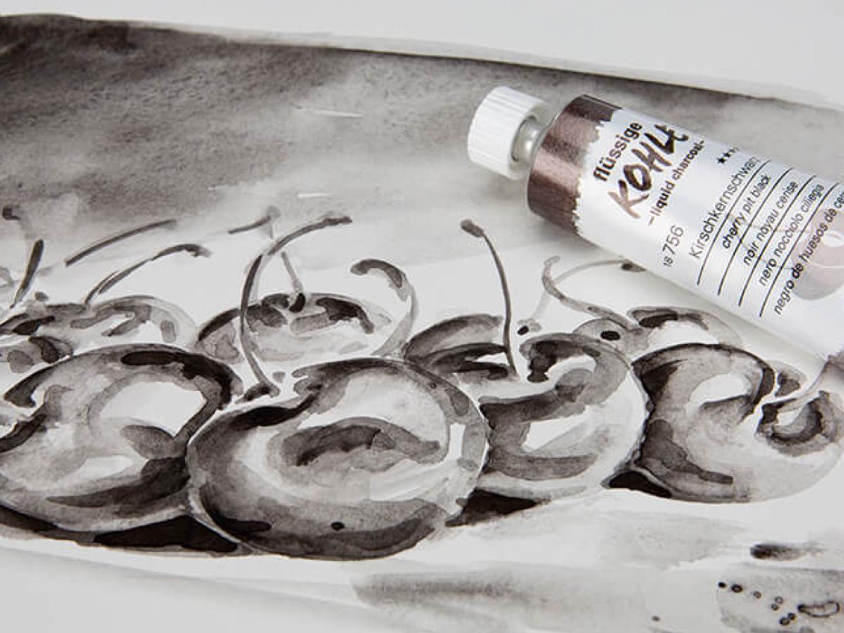 SCHMINCKE FLÜSSIGE KOHLE 15 ML KIRSCHKERNSCHWARZ 3