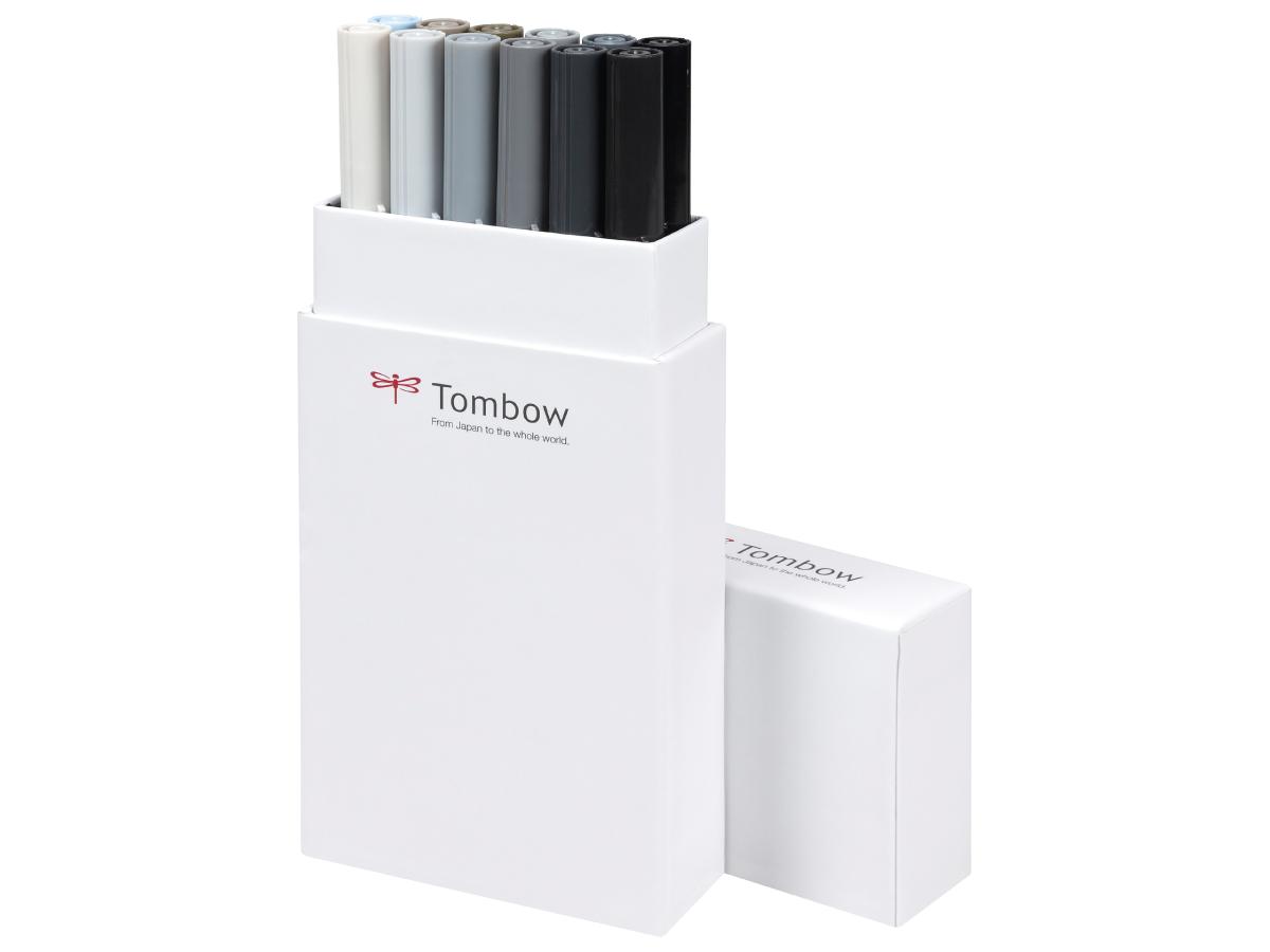 TOMBOW ABT DUAL BRUSH PEN GREY 12ER SET 3