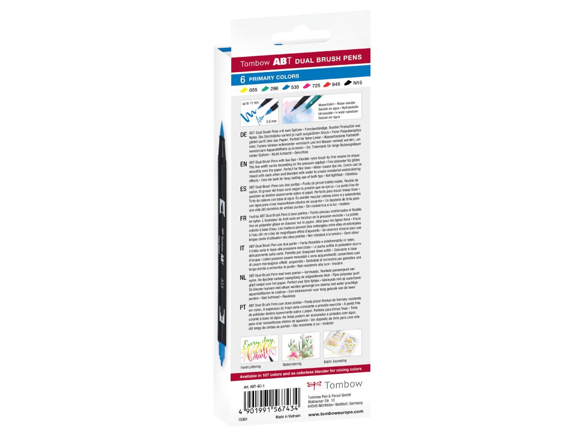 TOMBOW ABT DUAL BRUSH PEN PRIMARY 6ER SET 2