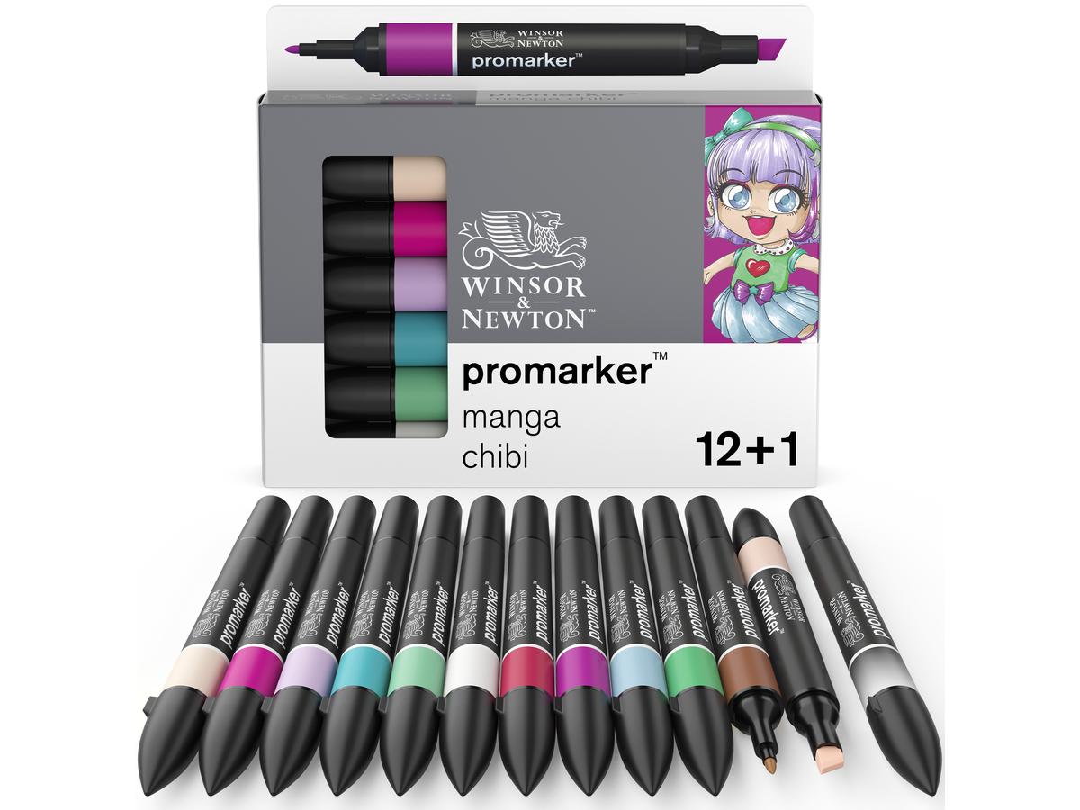 WINSOR & NEWTON PROMARKER SET MANGA CHIBI 12X+1BLENDER 3
