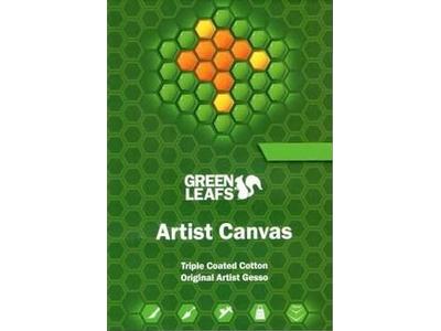 GREEN LEAFS COTTON CANVAS 20X50CM 2
