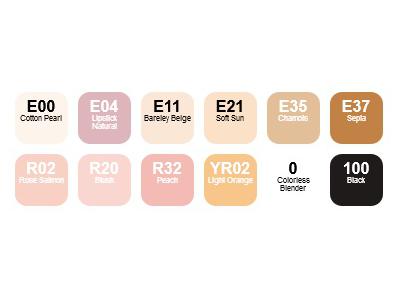 COPIC CIAO MARKERSET SKIN TONE 12 STÜCK 2