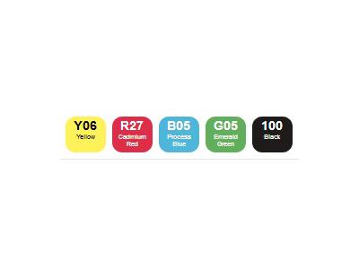 COPIC CIAO SET 5+1 (MULTILINER) BRIGHT COLOURS SET 2