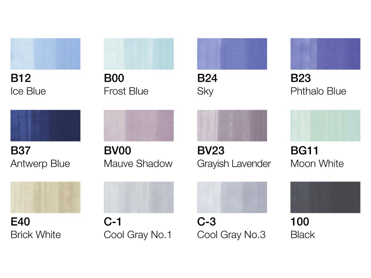 COPIC CLASSIC MARKERSET WINTER COLORS 12X 2