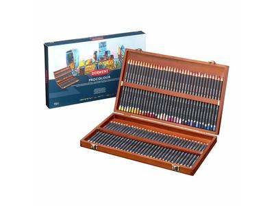 DERWENT PROCOLOUR BUNTSTIFTE HOLZKASTEN 72X 3