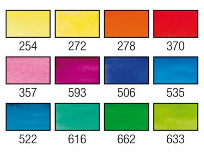 VAN GOGH AQUARELL SET VIBRANT COLOURS AQUARELLKASTEN 12x 1/2 NÄPFCHEN + PINSEL 2