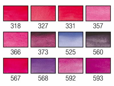 VAN GOGH AQUARELL SET PINK & VIOLETS AQUARELLKASTEN 12x 1/2 NÄPFCHEN + PINSEL 2