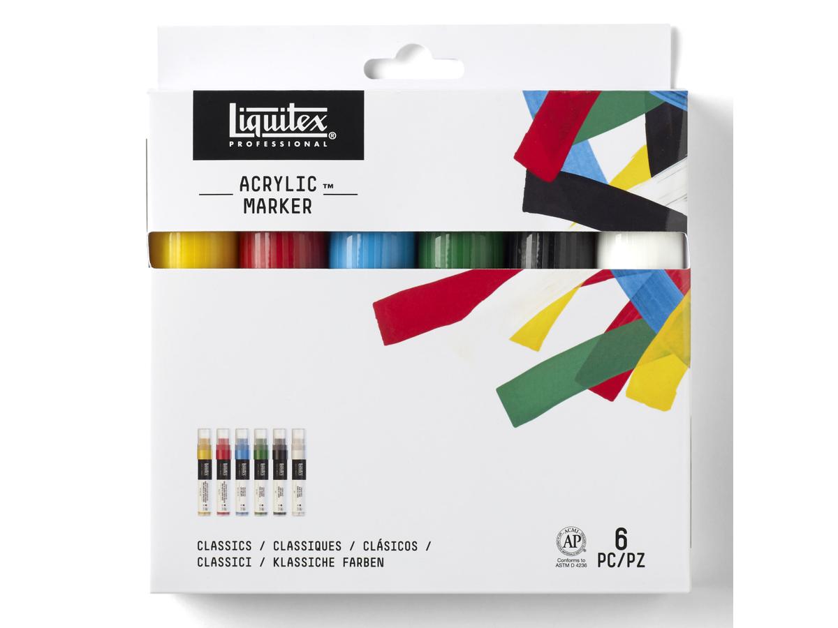 LIQUITEX ACRYLMARKER WIDE SET 6 STÜCK 3