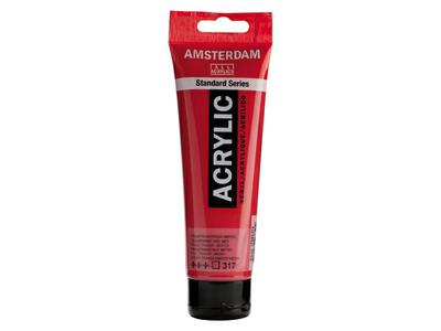 TALENS AMSTERDAM STANDARD ACRYL 120ML 317 TRANSP.ROT MITTEL 2