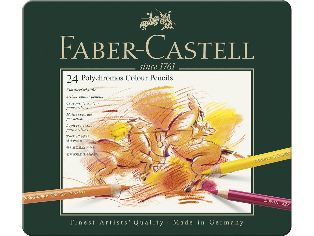 FABER-CASTELL POLYCHROMOS KÜNSTLER-FARBSTIFTE 24 FC-110024 3