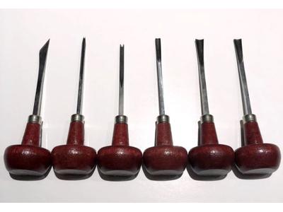 LYONS LINOMESSER 6ER SET 6 MIT HOLZGRIFF  2